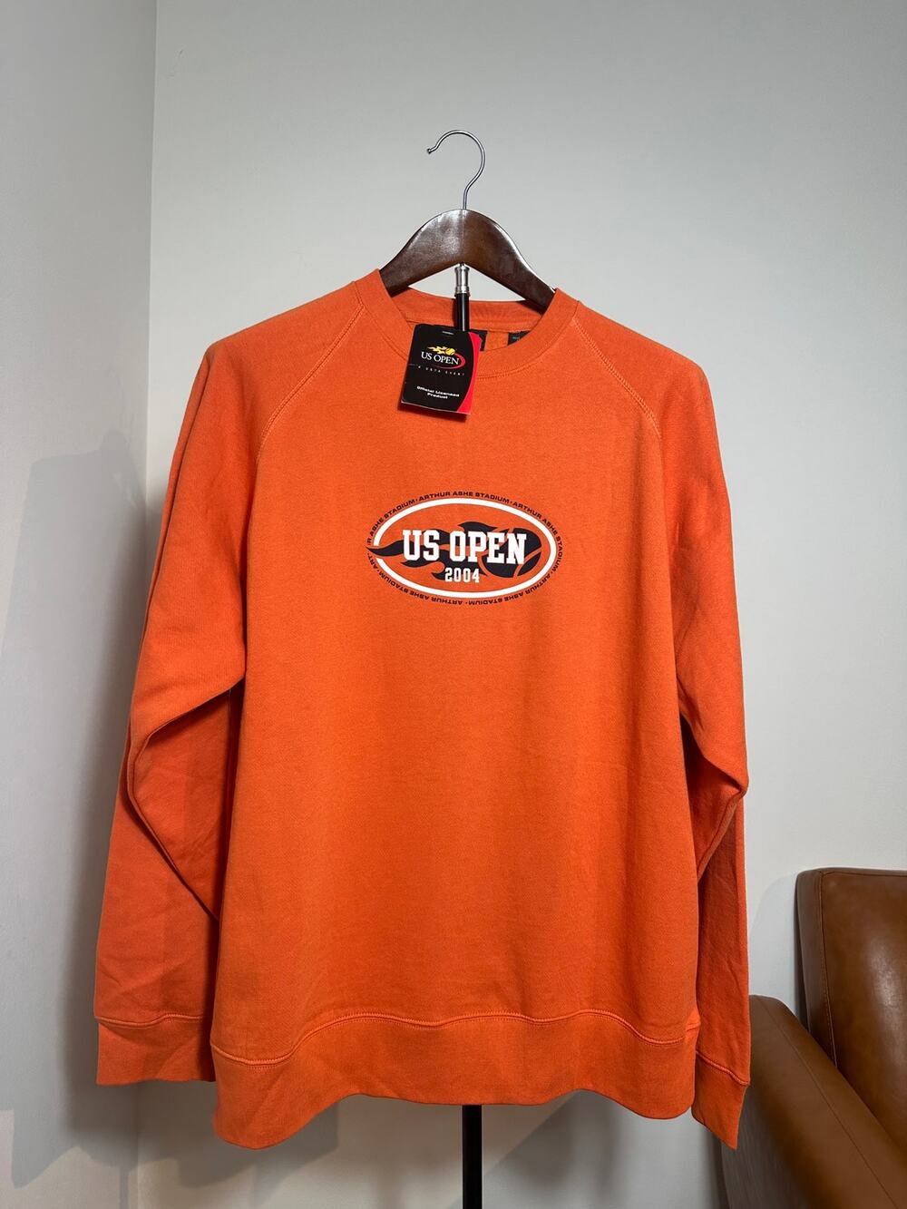 2004 US Open Tennis Arthur Ashe Y2K Crewneck Sweatshirt XL NWT Deadstock